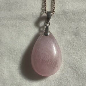 Elegant Pink Teardrop Pendant